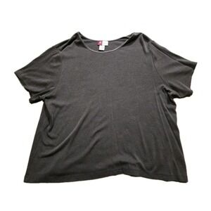 Jm Collection Top Shirt Short Sleeve Brown Womens Sz 3X